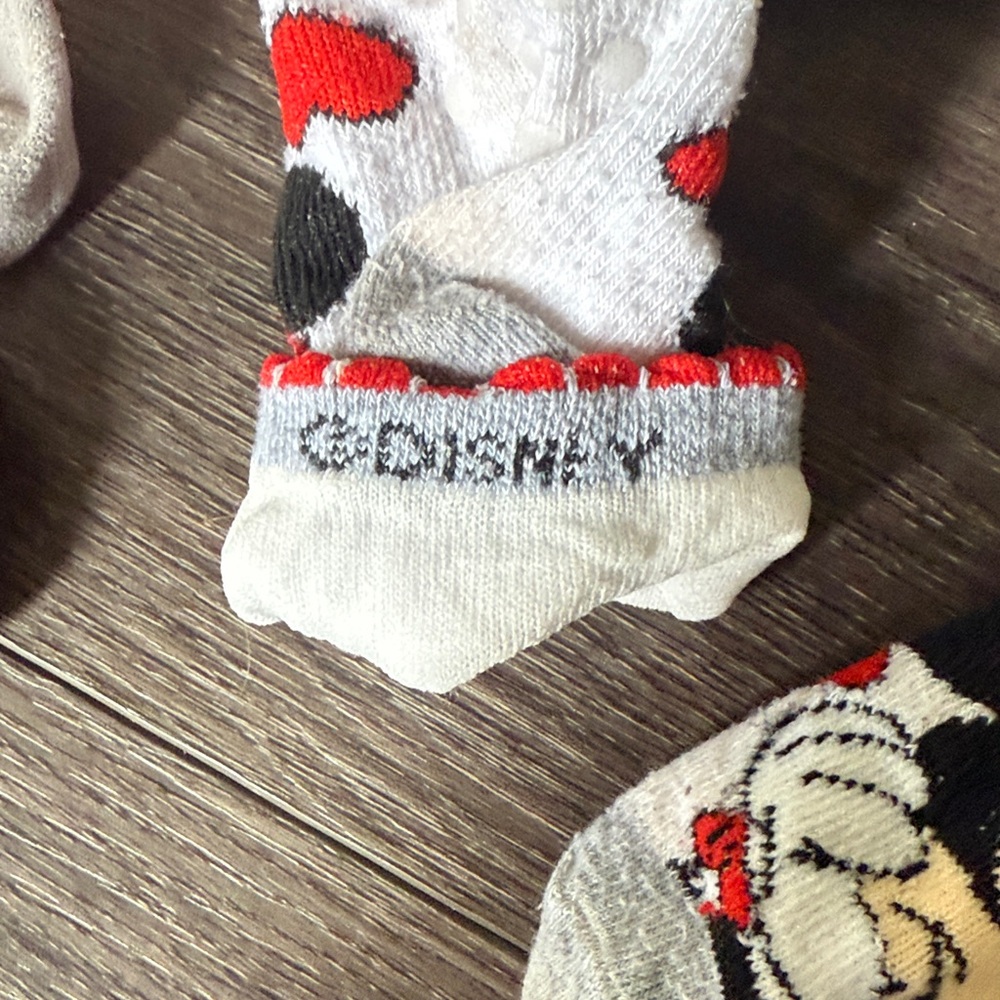 Disney Minnie Mouse  Toddler Socks Set - Red and Gray (4 pairs) - Picture 5 of 5
